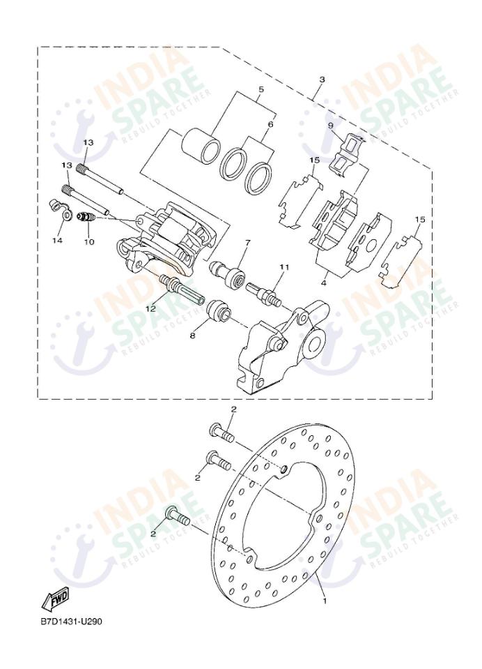 REAR BRAKE CALIPER